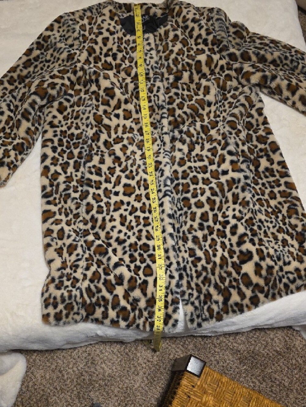 dennis basso Leopard-Print Teddy Jacket in Beige, Brown and Black - Picture 7 of 7